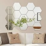 Décoration murale miroir hexagonale