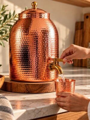Distributeur d’Eau en Cuivre Martelé — 5L & 8L